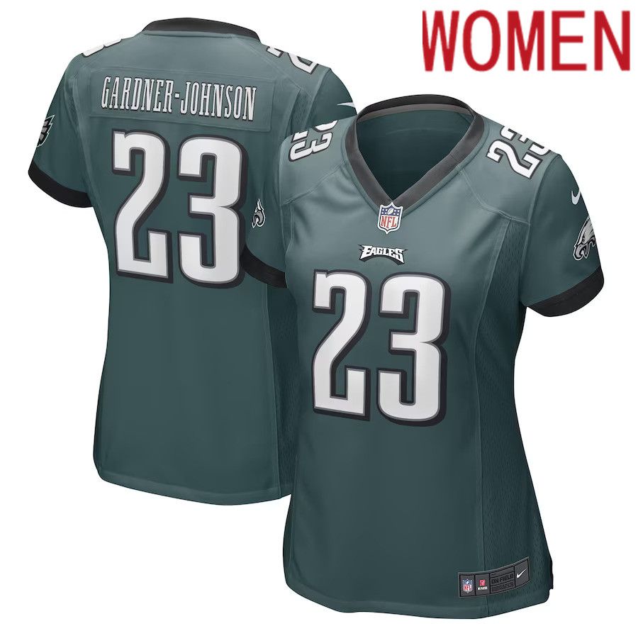 Women Philadelphia Eagles #23 C.J. Gardner-Johnson Nike Midnight Green Game Player NFL Jersey